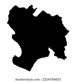 Mapa de Piura, región de Perú. Ilustración vectorial.