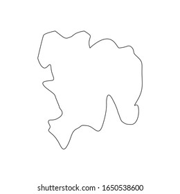 Piura region map in Peru country