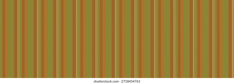 Padrão de vetor sem costura, fundo de linhas têxteis comerciais. Marca textura faixa de tecido vertical na paleta de cores amarelo e laranja.