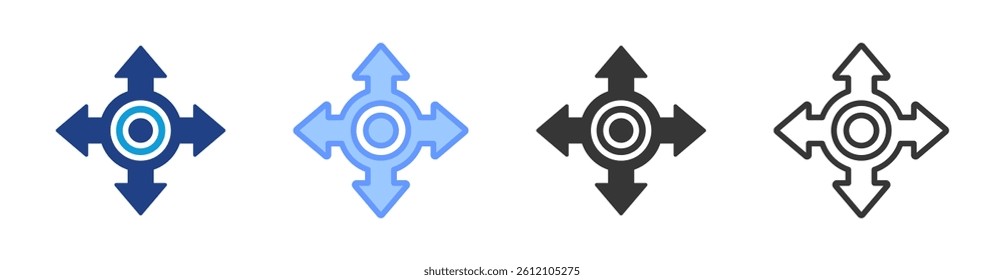 Pivot Point icon set multiple style collection