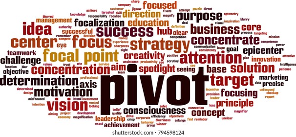 Pivot word cloud concept. Vector illustration