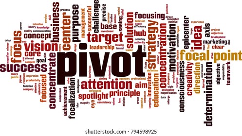 Pivot word cloud concept. Vector illustration