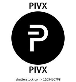 PIVX Coin cryptocurrency blockchain icon. Virtual electronic, internet money or cryptocoin symbol, logo