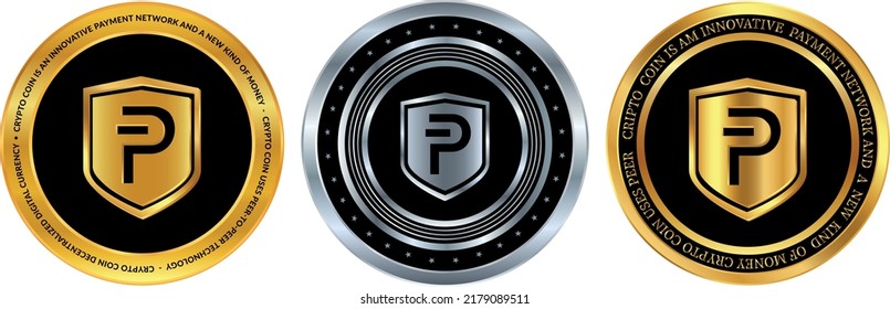 Pivx coin vector illustrations. 3d illustration