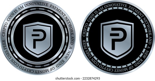 Pivx coin vector illustrations. 3d illustration.