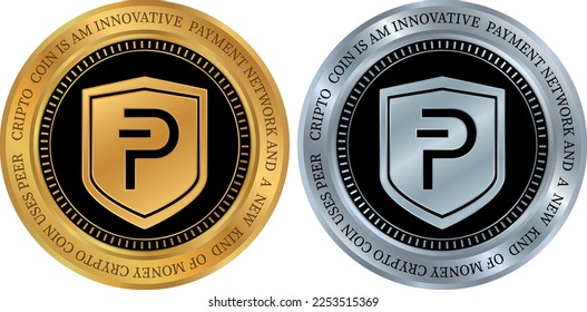 Pivx coin vector illustrations. 3d illustration.