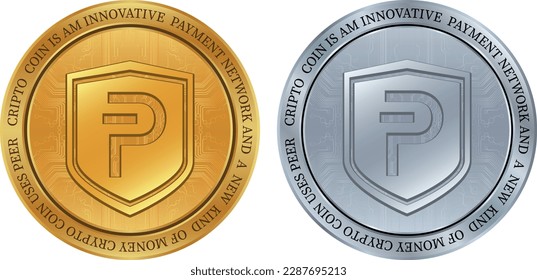 Pivx coin vector illustrations. 3d illustration.