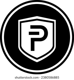 pivx cryptocurrency logo illustrations on abstract background. 3d illustrations.