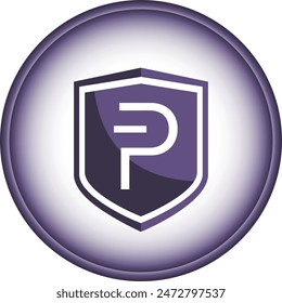 pivx cryptocurrency logo illustrations on abstract background. 3d illustrations.