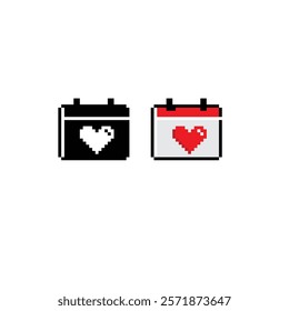 pixel 14 february calendar Happy Valentine's day