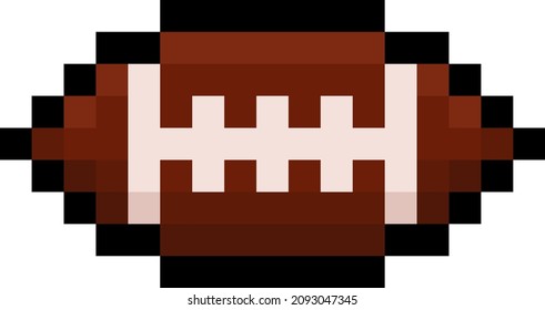 Pixel 8 Bit American Football - Vector, Isolated