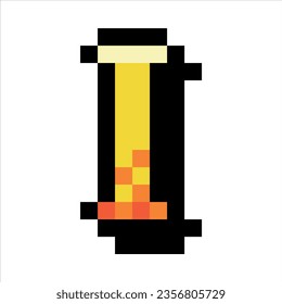 Pixel 8 Bit Uppercase Letter I as Font and Alphabet Vector Illustration