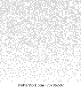Pixel Abstract Gray Technology Gradient Background. Business mosaic light mosaic design backdrop with failing pixels. Pixelated pattern texture. Big data flow vector Illustration. 
