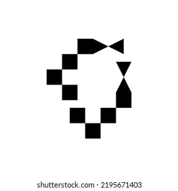 pixel abstract logo for business and more