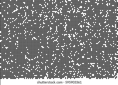 Pixel Abstract Mosaic  Design Background. Monochromatic Abstract Background. Vector Illustration.