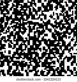 Pixel Abstract Mosaic Design Texture. Monochromatic Abstract Background. Vector Illustration