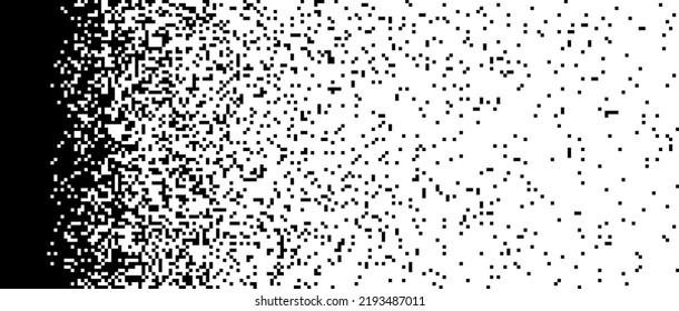 Pixel Abstract Mosaic Gradient Design Background. Monochromatic Abstract Background for Retro Pixel Games Overlay Effect. Vector Illustration.