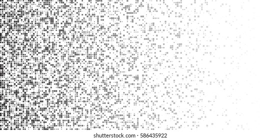 Pixel Abstract Mosaic Gradient Design Background. Monochromatic Abstract Background. Vector Illustration.
