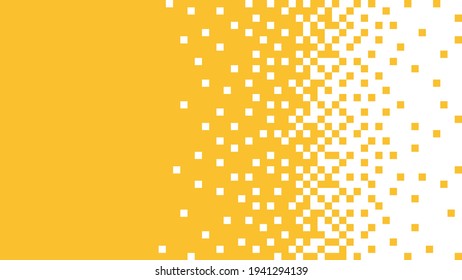 Pixel abstract yellow and white background, technology. Vector illustration template.