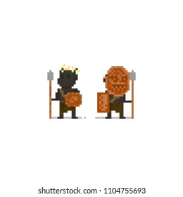 Pixel african native.8 bit character.