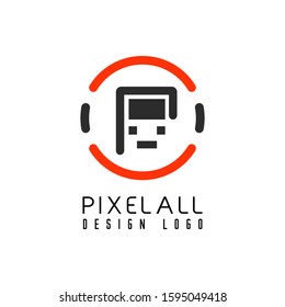 Pixel All logo design simple and creative