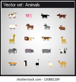 Pixel Animal Retro Icons 