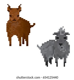 Pixel animal. Vector illustration.