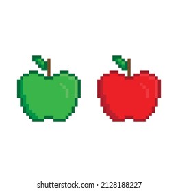 pixel apple icon vector pixel element for game