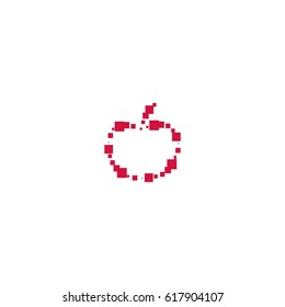 Pixel apple vector illustration