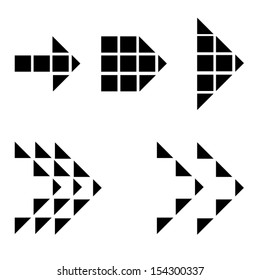pixel arrow design. vector illustration design
