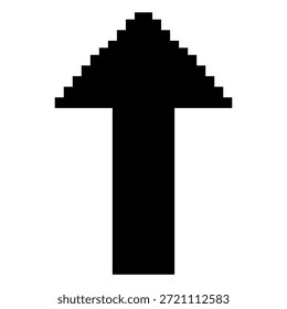Icono de crecimiento de flecha de píxel hacia arriba