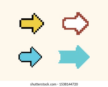 Pixel Arrow icon, direction symbol vector design. Great for mobile app, web design, banner, etc.