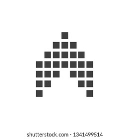 pixel arrow up icon. One of the collection icons for websites, web design, mobile app