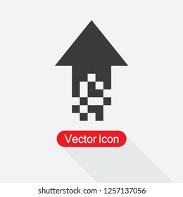 Pixel Arrow Icon Vector Illustration Eps10