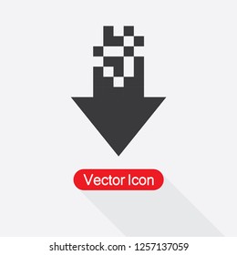 Pixel Arrow Icon Vector Illustration Eps10