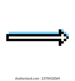 Pixel arrow on white background. 