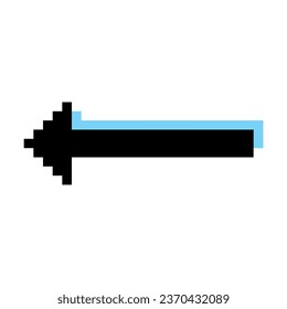 Pixel arrow on white background. 