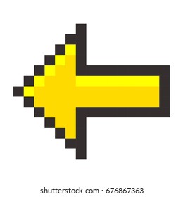 Pixel arrow pointer icon link marker