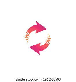 Ilustración del logotipo de la tecnología de flecha de píxeles
