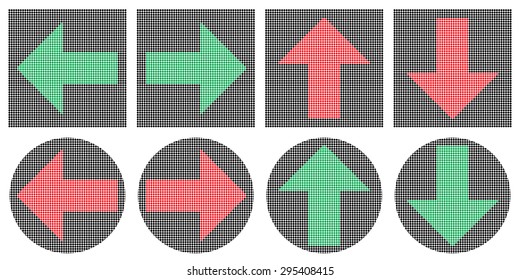 Pixel arrows. The color of the arrows can be easily changed (arrows are in separate group).