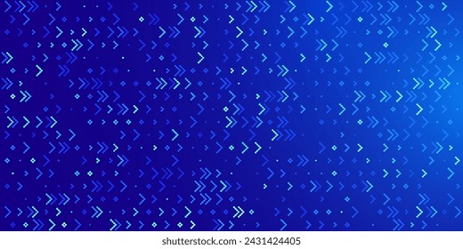 Pixel Arrows Moving Forward Background. Retro Abstract High-Speed movement. Dynamic Arrows Movement Technology Pattern for Banner or Poster Design Concept. Vector Illustration.