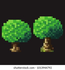 Pixel Art 2D Tree - 8Bit Mobile Game Graphics Assets
