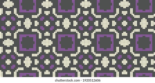 Pixel art 8 bit background Seamless Pattern