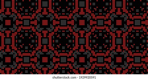 Pixel Art 8 Bit Background Seamless Stock Vector (Royalty Free ...