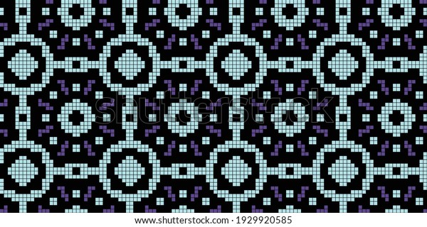 Pixel Art 8 Bit Background Seamless Stock Vector (Royalty Free ...