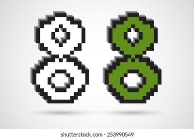 Pixel art 8 march
