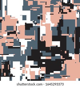 Arte de píxeles con fondo abstracto hecho de formas geométricas