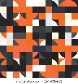 Pixel Art with Abstract Background Made of Geometric Shapes