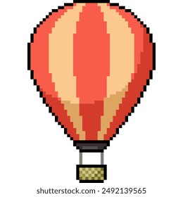arte de píxel de la mosca del globo de aire fondo aislado
