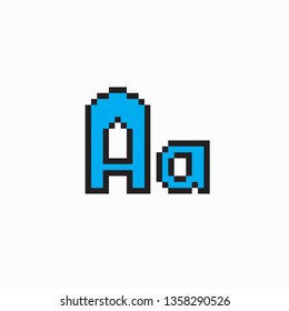 pixel art alphabet A